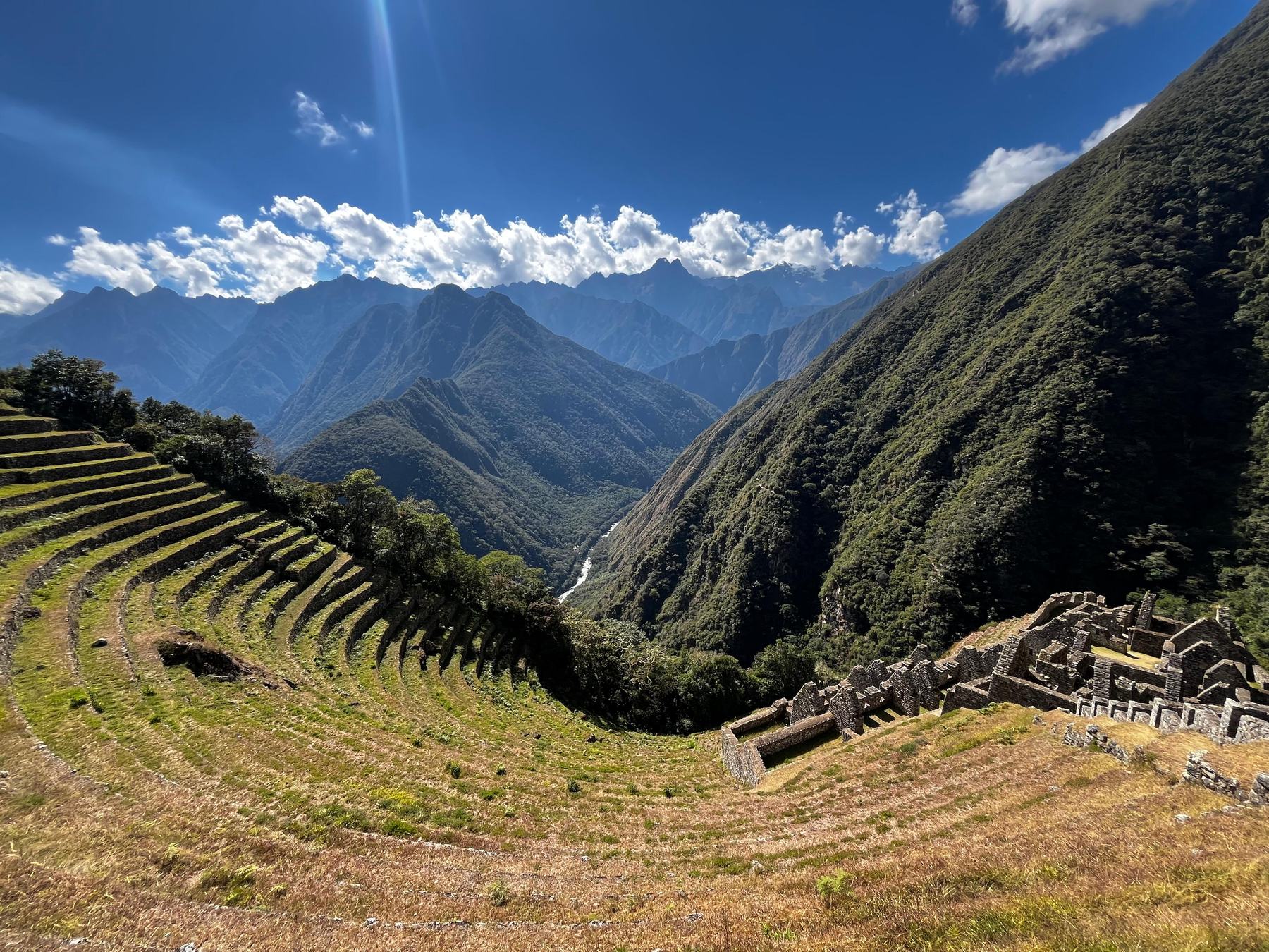 Site de Wiñay Wayna, Chemin de l'Inca vers Machu Picchu